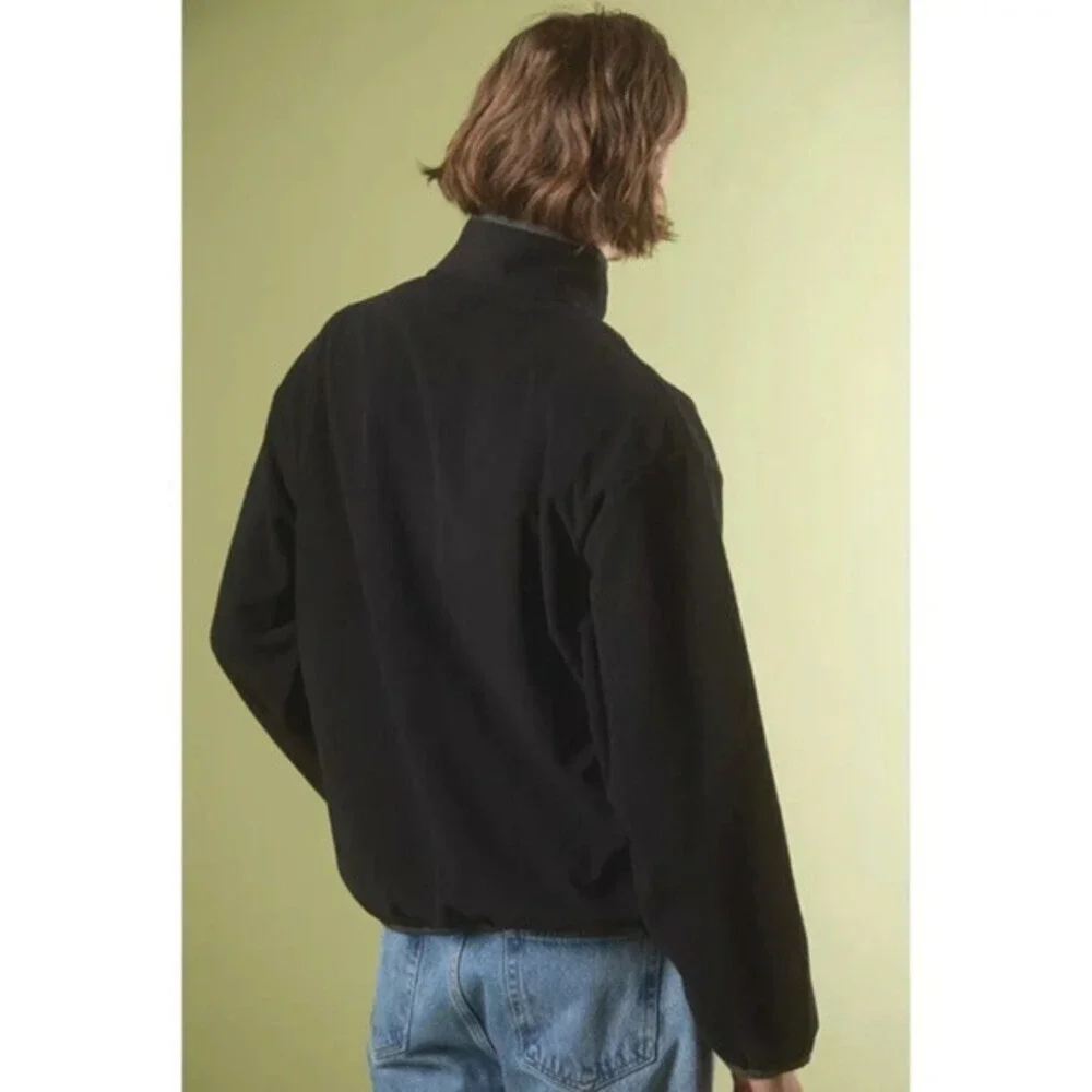 XLARGE‎ UO Snap Button Fleece Sweatshirt Mens S Black Outdoor Camping Hiking